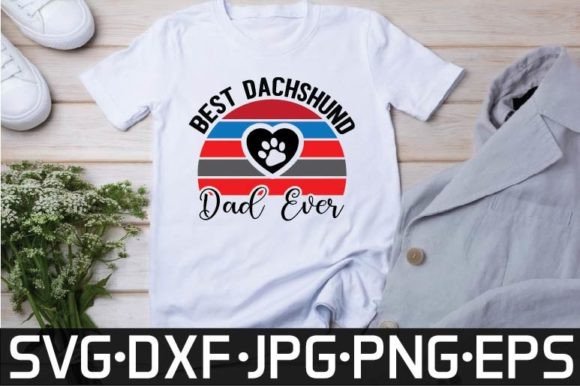 A Dachshund Dad SVG for T-Shirts & Graphics