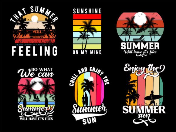 A Summer Graphics Asset for Crafters & T-shirt Projects