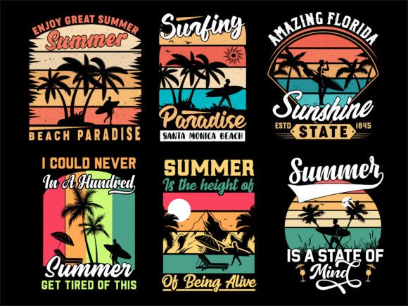 A Surf Vibes Graphic Asset for Crafts & Small Business Branding