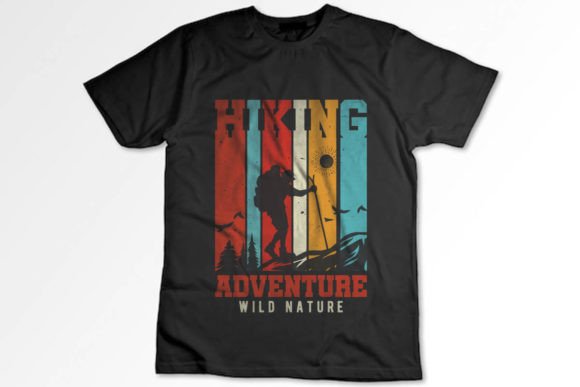 Crafting Outdoor Style: Hiking Adventure Graphics for T-Shirts