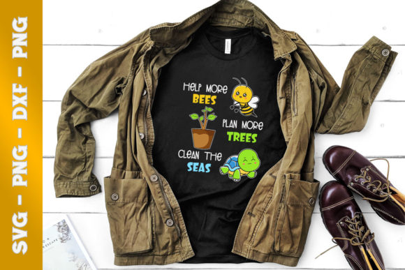 Earth Day Save Nature Help More Bees: T-Shirt Designs for Local Brands