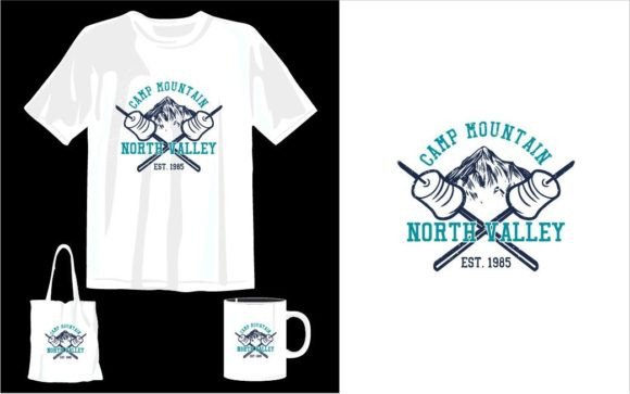 Mountain Camping Nature T-shirt Design