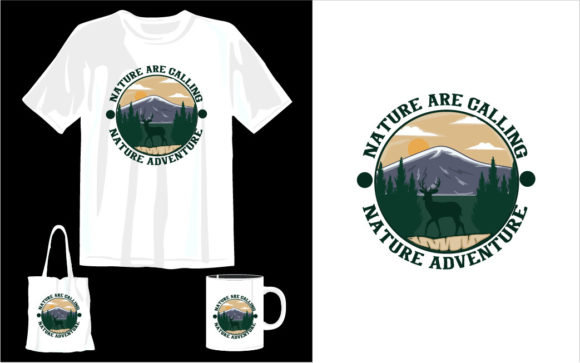Nature Are Calling T-shirt Design: A Versatile Graphics Asset