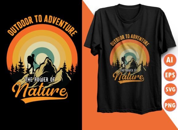 Outdoor to Adventure: A Versatile Graphics Asset for T-Shirt Designs