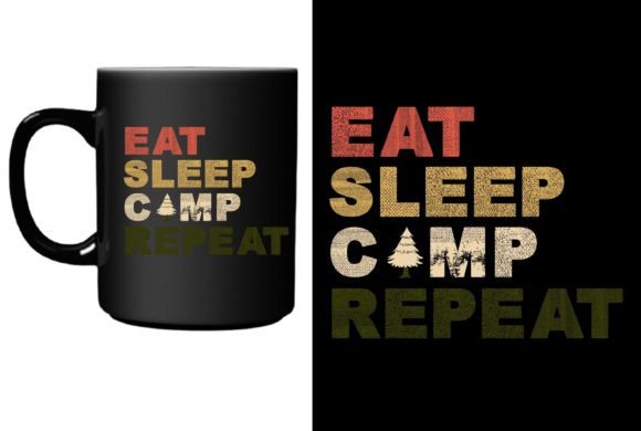 Reviewing Eat Sleep Camp Repeat for Editorial Graphics