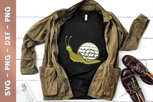 Snail Moon Nature Gift Idea Golf Graphics for T-Shirts