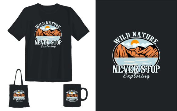 Wild Nature Illustration T-Shirt Design for Creative Projects