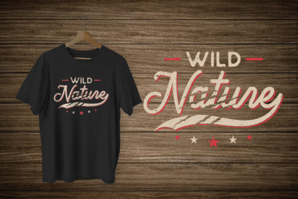 Wild Nature Typography T-shirt Design for Graphics